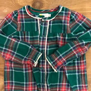 Mini Boden Plaid Brushed Cotton blouse